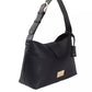 Chic Black Golden-Detailed Designer Handbag