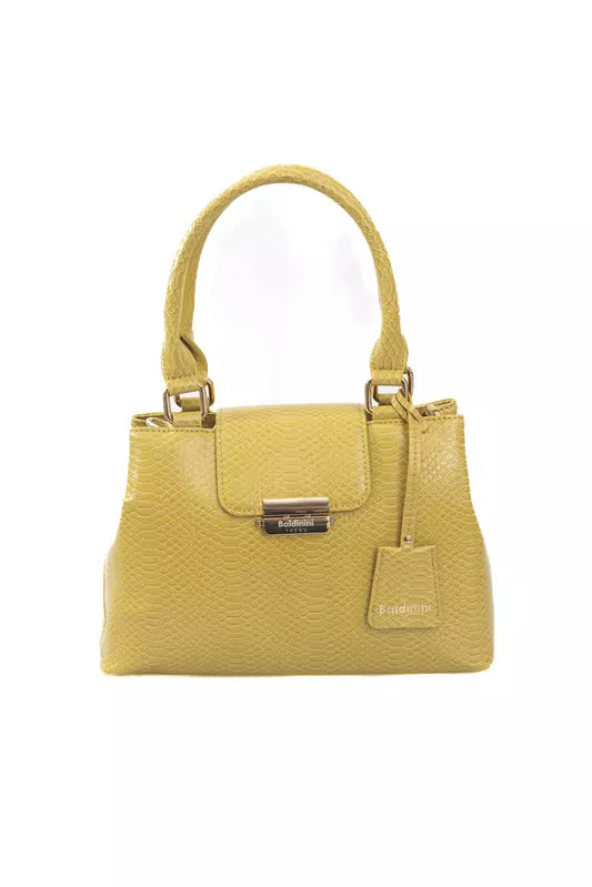 Elegant Yellow Double-Compartment Shoulder Bag