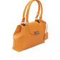 Chic Orange Shoulder Flap Bag with Golden Accents
