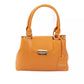 Chic Orange Shoulder Flap Bag with Golden Accents