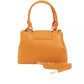 Chic Orange Shoulder Flap Bag with Golden Accents