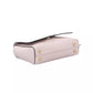 Elegant Pink Shoulder Flap Bag with Golden Accents