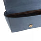 Chic Light Blue Shoulder Flap Bag with Golden Accents