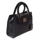 Elegant Black Shoulder Bag with Golden Accents