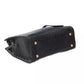 Elegant Black Shoulder Bag with Golden Accents
