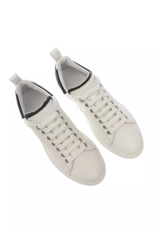 Sleek Monochrome Leather Sneakers