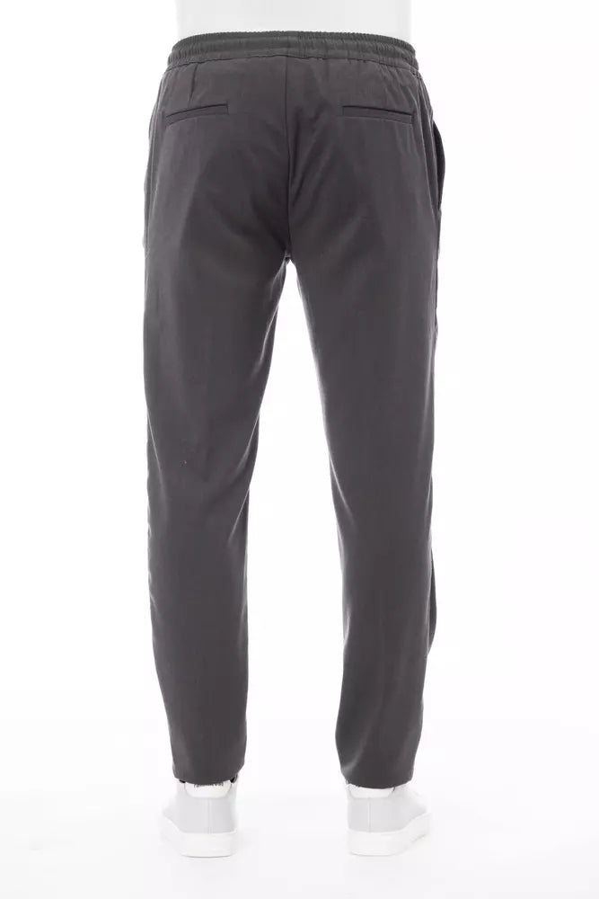 Sleek Drawstring Trousers in Timeless Gray