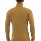 Elegant Turtleneck Ribbed Sweater in Brown