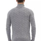 Elegant Gray Turtleneck Sweater for Men
