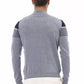 Elegant Light Blue Mock Neck Sweater for Men