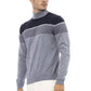 Elegant Light Blue Mock Neck Sweater for Men