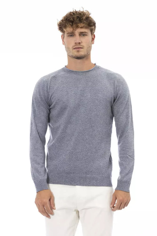 Elegant Light Blue Crewneck Sweater