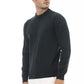 Elegant Green Crewneck Wool Sweater