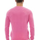 Elegant Crewneck Long Sleeve Pink Sweater