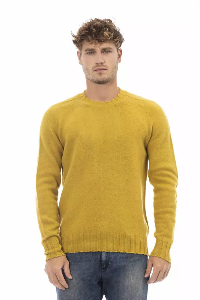 Radiant Yellow Crewneck Woolen Sweater