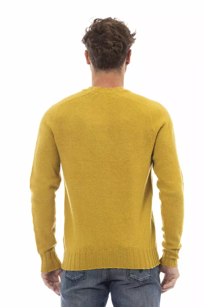 Radiant Yellow Crewneck Woolen Sweater