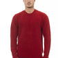 Elegant Crewneck Wool Sweater in Bold Red