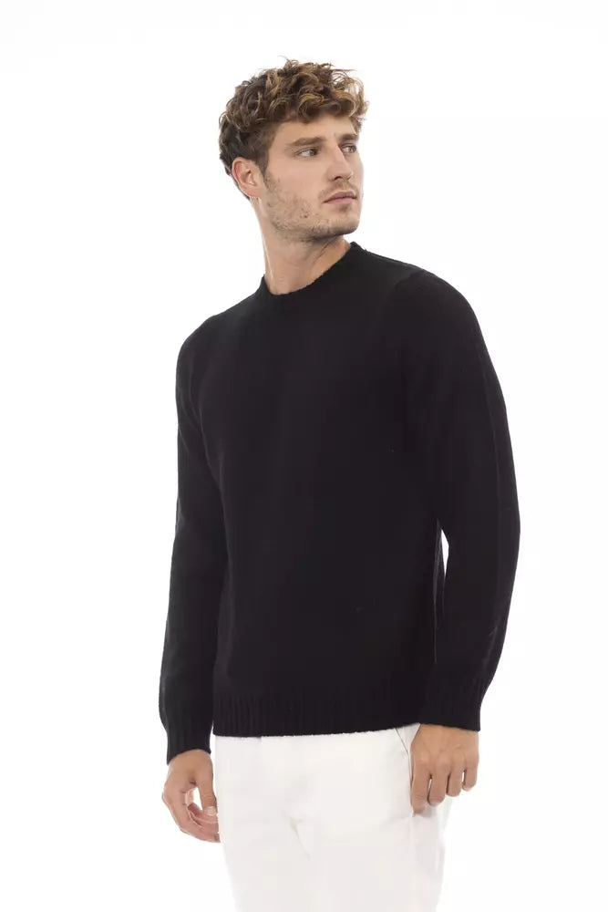 Elegant Crewneck Alpaca Blend Sweater