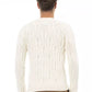 Elegant Beige Crewneck Wool-Cashmere Sweater