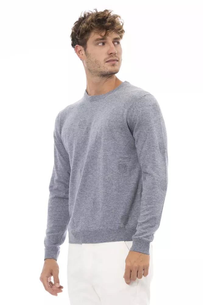 Elegant Light Blue Crewneck Sweater