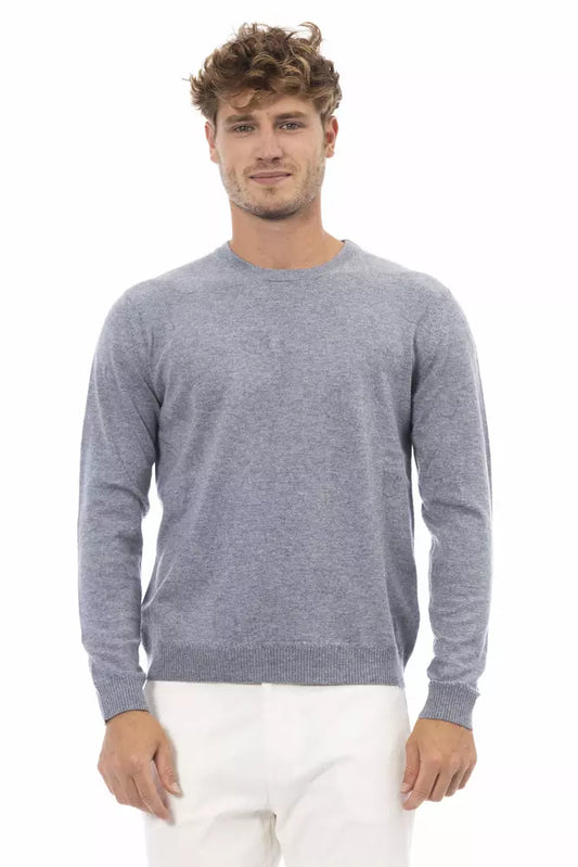 Elegant Light Blue Crewneck Sweater