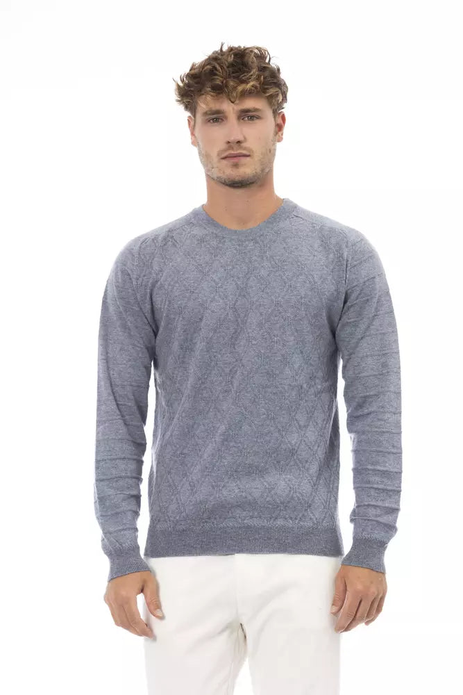 Elegant Light Blue Crewneck Sweater