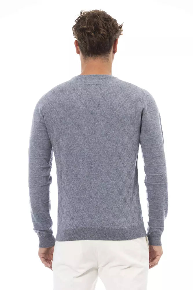 Elegant Light Blue Crewneck Sweater