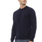 Elegant Blue Crewneck Sweater for Men