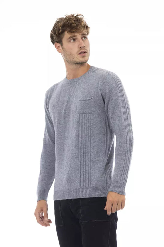 Elegant Light Blue Crewneck Sweater