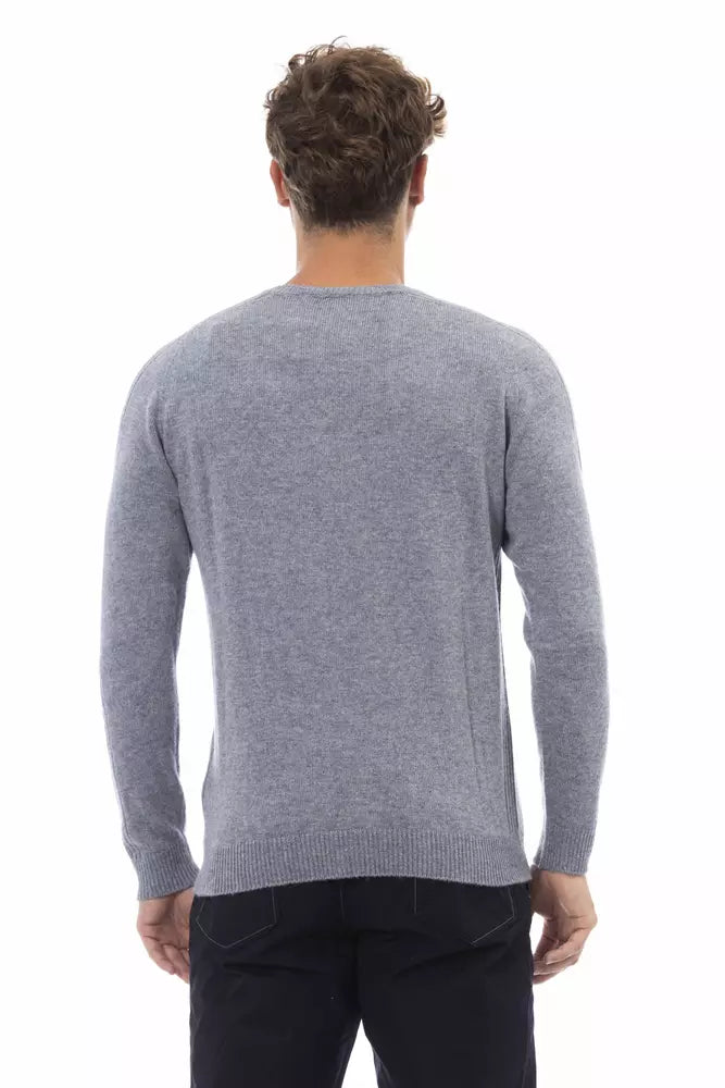 Elegant Light Blue Crewneck Sweater