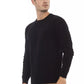 Elegant Crewneck Pocket Sweater in Black