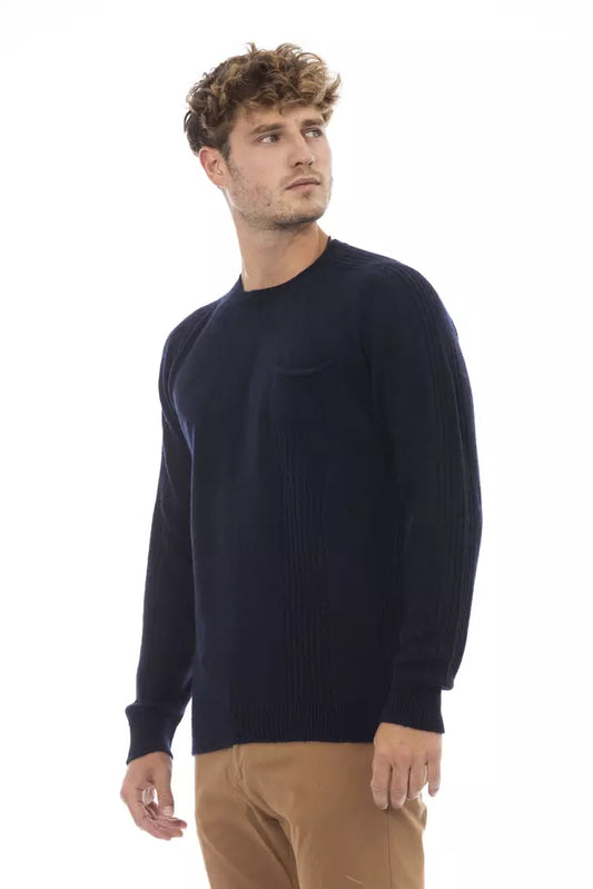 Elegant Crewneck Pocket Sweater