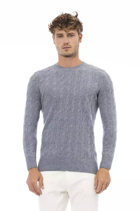 Elegant Light Blue Crewneck Sweater