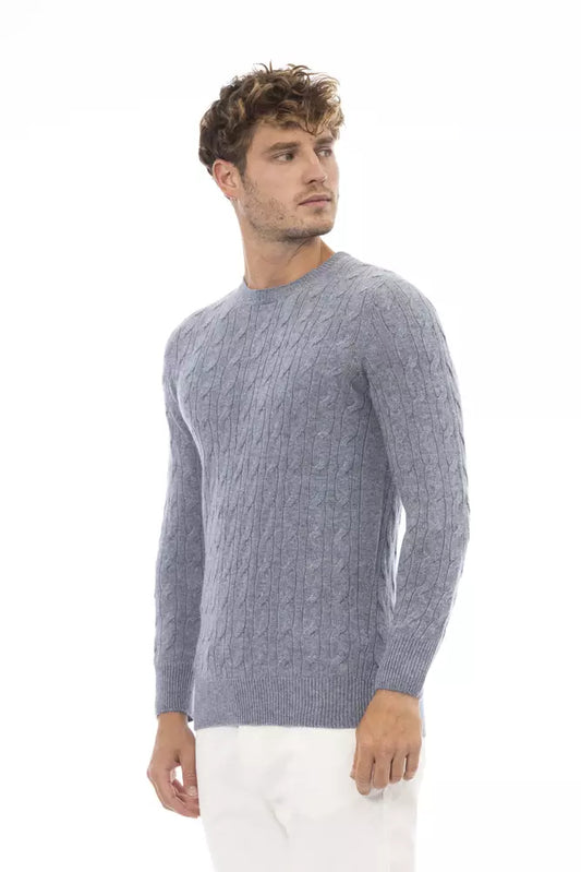 Elegant Light Blue Crewneck Sweater