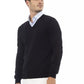 Elegant V-Neck Wool Blend Sweater