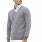Chic V-Neck Sweater in Subtle Gray
