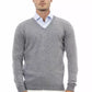 Chic V-Neck Sweater in Subtle Gray