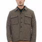 Elegant Houndstooth Wool Blend Shirt Jacket