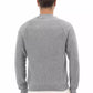 Chic Gray Cotton-Cashmere Crewneck Sweater