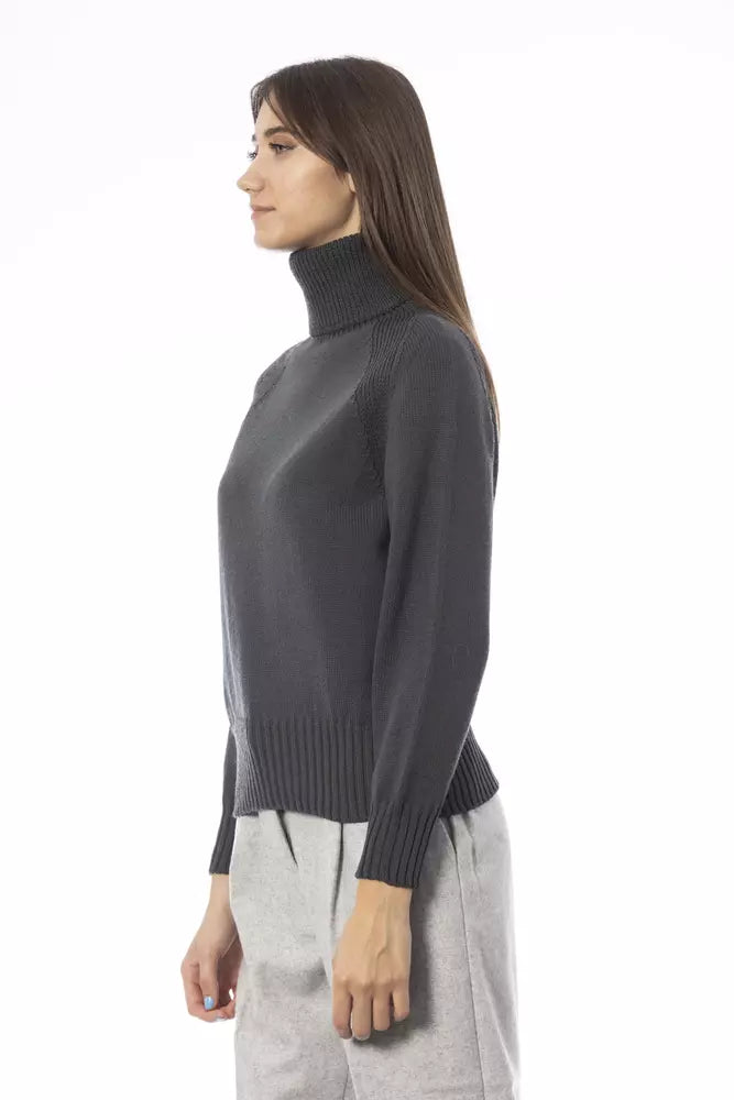 Elegant Green Turtleneck Sweater