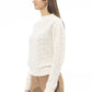 Elegant Mock Neck Ivory Sweater