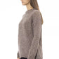 Elegant Crew Neck Alpaca Blend Sweater