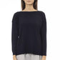 Elegant Crew Neck Sweater in Opulent Blue