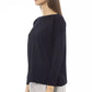 Elegant Crew Neck Sweater in Opulent Blue