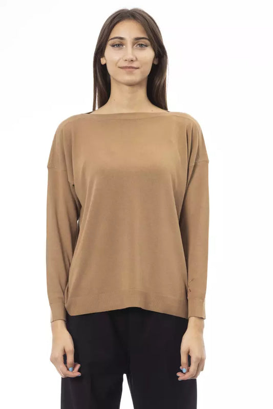 Chic Beige Crew Neck Sweater