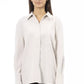 Elegant White Button-Up with Front Pocket