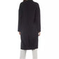 Elegant High Collar Wool Coat in Black