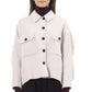 Chic Woolen White Shirt Jacket