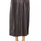 Pleated Finesse Faux Leather Skirt