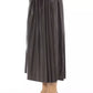 Pleated Finesse Faux Leather Skirt